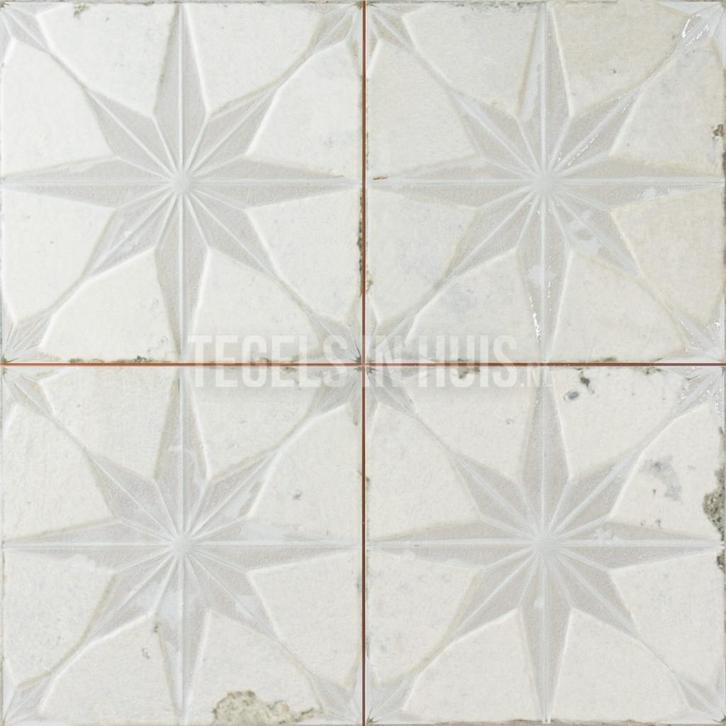 Vloertegel wandtegel fs star wit 45x45 4-in-1 3d r10, Doe-het-zelf en Verbouw, Tegels, Vloertegels, Nieuw, 10 m² of meer, Keramiek