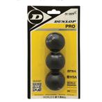 Dunlop Squashbal, 3 pack, zwart, dubbele stip, Ophalen of Verzenden, Nieuw
