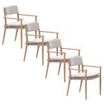 Garden Impressions Lily tuinstoel light teak - 4 stuks, Tuin en Terras, Tuinsets en Loungesets, Verzenden, Nieuw