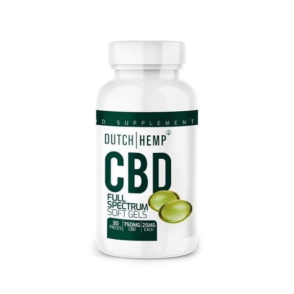 Dutch Hemp CBD capsules full spectrum 30 stuks 25 mg CBD, Sport en Fitness, Gezondheidsproducten en Wellness, Nieuw, Verzenden
