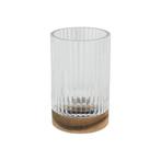 Beker Haceka Lijnen Mat Glas Acaciahout, Ophalen of Verzenden, Nieuw
