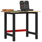 vidaXL Werkbank 100x60x81,5 cm massief eikenhout, Doe-het-zelf en Verbouw, Werkbanken, Verzenden, Nieuw