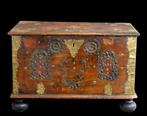 Kist - Hardwood with brass mounts - Dutch Colonial, Antiek en Kunst