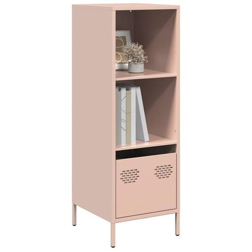 vidaXL buffetkast 35x39x103,5 cm staal roze, Huis en Inrichting, Kasten | Buffetkasten, Nieuw, Metaal, Verzenden
