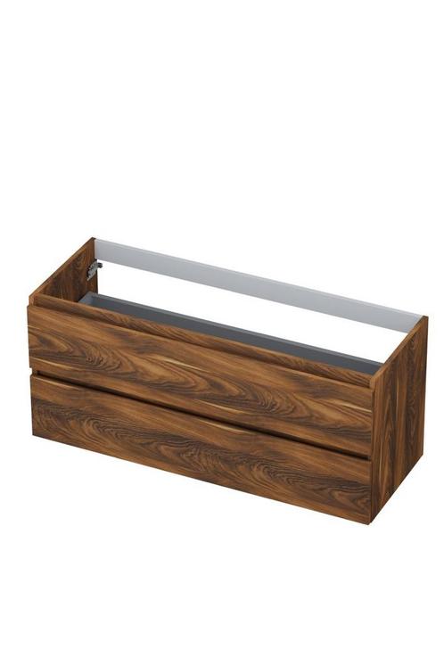 Onderkast INK 2 laden greeploos met houten keerlijst 120 cm, Doe-het-zelf en Verbouw, Sanitair, Bad, Nieuw, Ophalen of Verzenden