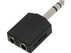 Jack verloopstekker 6.3mm - Male naar 2x female, Ophalen of Verzenden, Nieuw, Overige kabels