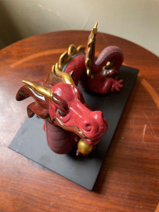Lladró - sculptuur, Drago Rosso - 16 cm - Porselein, Antiek en Kunst, Antiek | Glas en Kristal