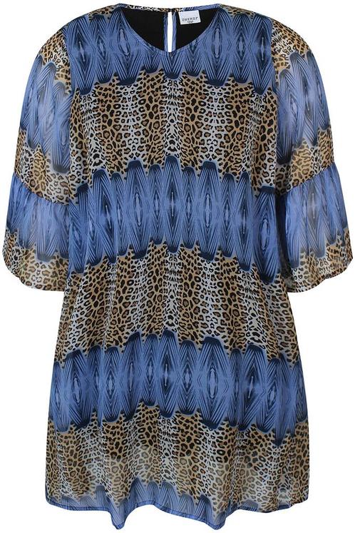 ZHENZI jurk Lila combi print Maat:, Kleding | Dames, Jurken, Overige kleuren, Nieuw, Verzenden