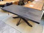 Eettafel recht | 280x100cm  | Mangohout | Zwart, Huis en Inrichting, Ophalen, Nieuw, Industrieel