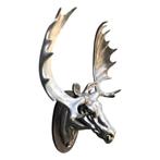 Eland - Scandinavisch - hout/polystone - 120 cm - zilver, Ophalen of Verzenden, Nieuw