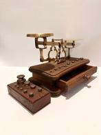 Westa - Post/brieven weegschaal - Hout, Messing, Antiek en Kunst