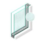 Dubbel glas Figuur Draadglas Engels 6/7mm - sp - 4mm, Doe-het-zelf en Verbouw, Glas en Ramen, Ophalen of Verzenden, Nieuw