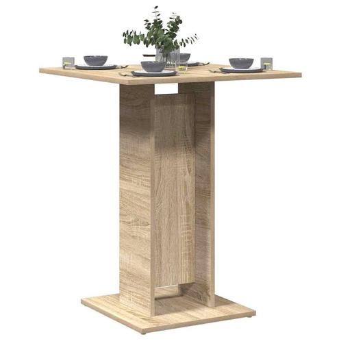 vidaXL Bistrotafel 60x60x75 cm bewerkt hout sonoma, Huis en Inrichting, Tafels | Eettafels, Nieuw, Verzenden