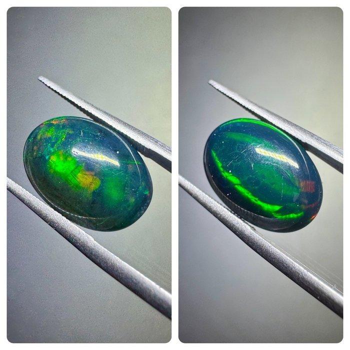 Set van 2 zwarte Ethiopische opalen. 6,16 karaat. Geen, Verzamelen, Mineralen en Fossielen