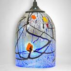 Filippo Maso - Plafondlamp - Blauwe lamp met zilverblad en