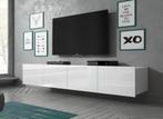 TV-Meubel Hoogglans Wit - Hangend of staand - 200x32x43 cm