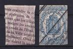Frankrijk 1868 - Timbre-Journaux N° 1 en N° 2 gecancelleerd,, Postzegels en Munten, Gestempeld