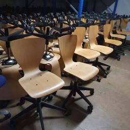 Grote partijen houten bureaustoelen / schoolstoel / stoelen, Huis en Inrichting, Bureaustoelen, Bureaustoel, Gebruikt
