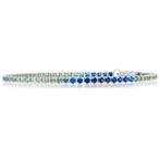 Armband - Platina - Blauw/groene saffieren - 3,6 karaat -, Sieraden, Tassen en Uiterlijk
