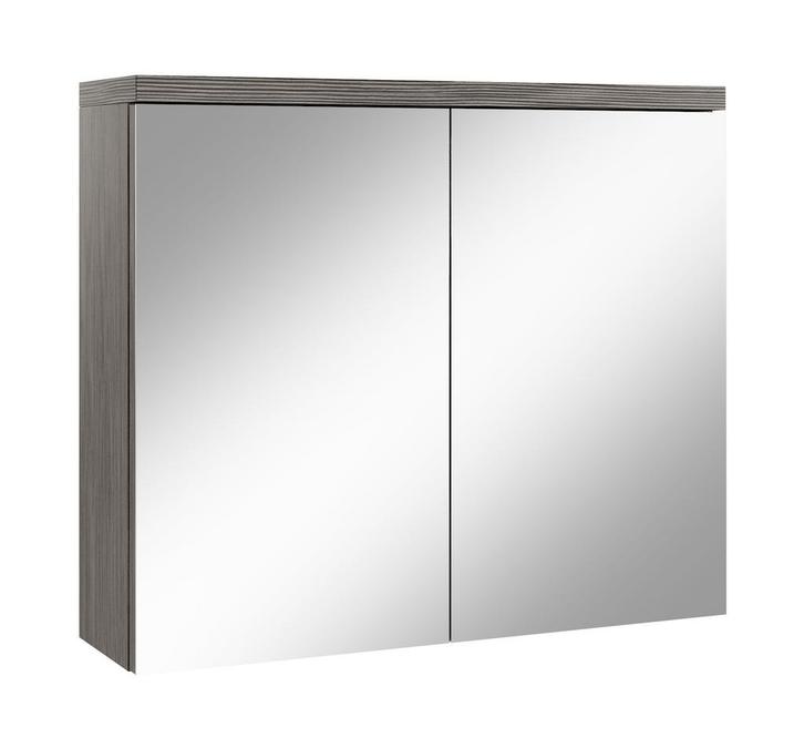 Spiegelkast Toledo 80 x 20 x 60 cm Gijs Eiken Badkamerkast, Huis en Inrichting, Badkamer | Badkamermeubels, Nieuw, Spiegelkast