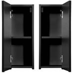 Badkamerkast Newport 57x20x19 cm zwart [en.casa], Huis en Inrichting, Badkamer | Badkamermeubels, Verzenden, Nieuw