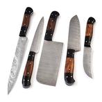 Keukenmes - Chefs knife - Damaststaal, Pakkahout en zwart g