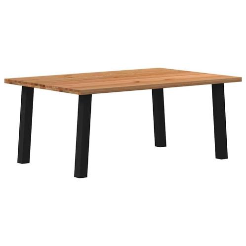 vidaXL Eettafel rechthoekig 180x120x74 cm massief eikenhout, Huis en Inrichting, Tafels | Eettafels, Nieuw, Verzenden