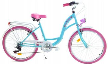 Meisjesfiets 26 | 7 Versn. | Zeegroen Roze | Retourdeal 40% beschikbaar voor biedingen
