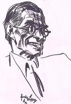 Panaït Istrati op spotprent (lijst optie, Lithos), Antiek en Kunst, Verzenden