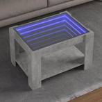 vidaXL Salontafel met LED 73x53x45 cm bewerkt hout, Verzenden, Nieuw, Overige houtsoorten, 50 tot 100 cm