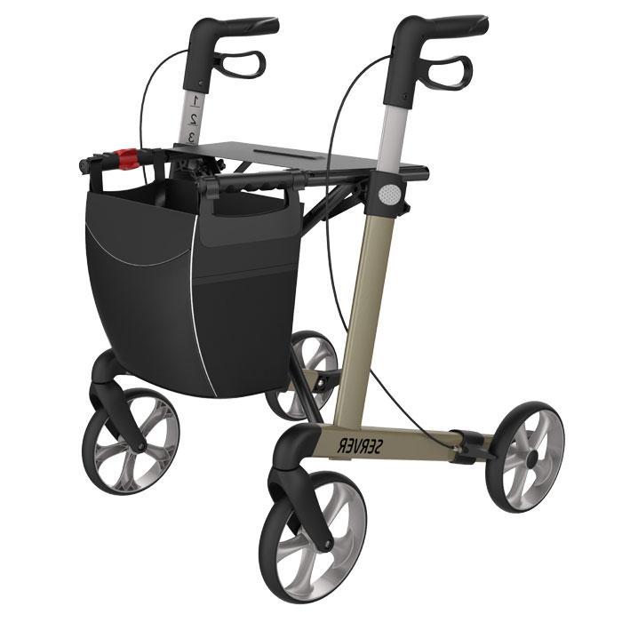 Rehasense Rollator Server S champagne, Diversen, Verpleegmiddelen, Ophalen of Verzenden