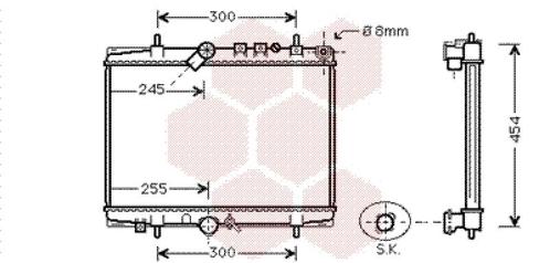 RADIATOR VOOR CITROEN C5 DC/DE 2001-2004 133078, Auto-onderdelen, Airco en Verwarming, Nieuw, Ophalen of Verzenden