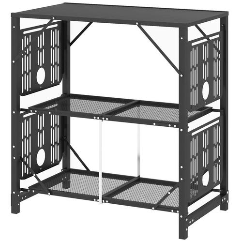 TRUUSK Opvouwbare Kampeertafel Met 2 Planken En 4 Zijtafels,, Caravans en Kamperen, Kampeermeubelen, Nieuw, Verzenden