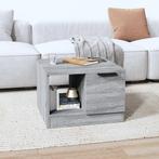 vidaXL Salontafel 50x50x36 cm bewerkt hout grijs sonoma, 50 tot 100 cm, Verzenden, Nieuw, 50 tot 100 cm