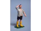 ZinnBlei Gartenbahnfiguren 2011007 Schwitzender Mann mit..., Hobby en Vrije tijd, Modelbouw | Figuren en Diorama's, Ophalen of Verzenden