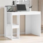 vidaXL Bureau 103,5x56,5x94 cm bewerkt hout wit, Huis en Inrichting, Verzenden, Nieuw