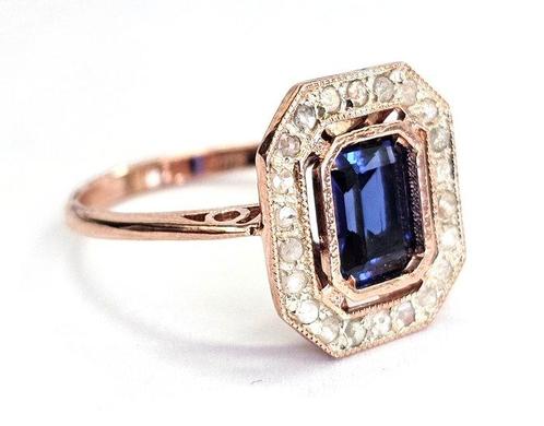 Zonder Minimumprijs - Ring - 9 kt. Roségoud, Zilver -, Sieraden, Tassen en Uiterlijk, Ringen