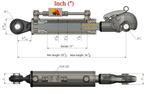 Hydraulische Topstang Cat. 2-2 (600 - 880 mm) met Vanghaak,, Ophalen of Verzenden, Nieuw, Overige merken