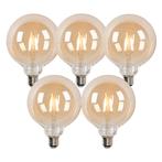 Set van 5 Smart E27 LED lamp G125 goud 4,9W 470 lm, Huis en Inrichting, Lampen | Losse lampen, Nieuw