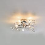 Plafondlamp Kira met kristallen 15xØ47,5 cm chroom 4xE14, Huis en Inrichting, Verzenden, Nieuw