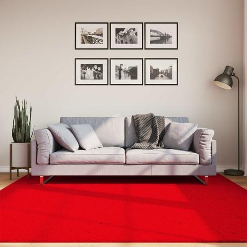 vidaXL Vloerkleed HUARTE laagpolig zacht wasbaar 200x200 cm, Huis en Inrichting, Stoffering | Tapijten en Kleden, Rood, Nieuw