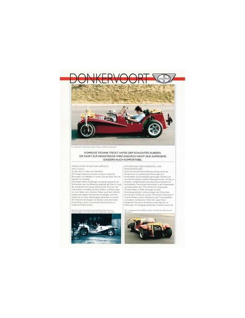 1995 DONKERVOORT LEAFLET DUITS, Boeken, Auto's | Folders en Tijdschriften