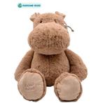 Knuffel nijlpaard |  Bruin | 34 cm (knuffeldier) (Speelgoed), Kinderen en Baby's, Speelgoed | Knuffels en Pluche, Ophalen of Verzenden