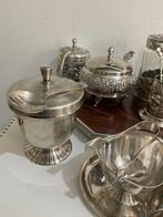 Vintage Verzilverde Douwe Egberts set o.a. Theebussen,
