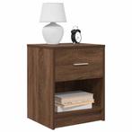 vidaXL Nachtkastjes 2 st met lade 40x34x50 cm bruin, Huis en Inrichting, Slaapkamer | Nachtkastjes, Verzenden, Nieuw, Hout