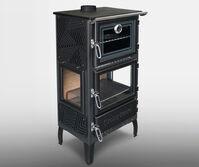 Stalen Houtkachel met oven | ÇALIKAN Model 306 3D 12kw, Huis en Inrichting, Kachels, Houtkachel, Vrijstaand, Nieuw, Hout
