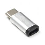 USB C naar Micro USB adapter | Goobay | USB 2.0 (Zilver), Verzenden, Nieuw