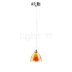 Bruck Silva Hanglamp, chroom glimmend/glas geel/oranje - ø, Verzenden, Nieuw