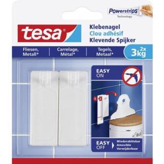 Klevende spijker | Tesa | 2 stuks | 3 kg (Tegels, Metaal), Doe-het-zelf en Verbouw, IJzerwaren en Bevestigingsmiddelen, Nieuw