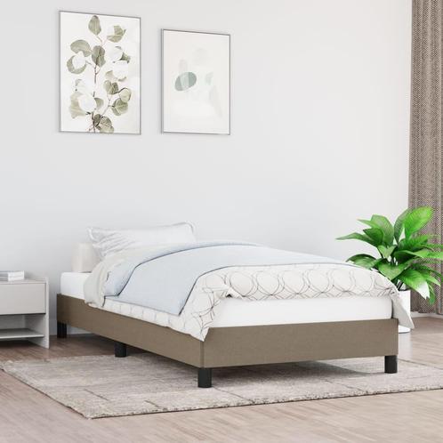 vidaXL Bedframe stof taupe 90x190 cm, Huis en Inrichting, Slaapkamer | Bedden, 90 cm, 190 cm of minder, Eenpersoons, Nieuw, Stof